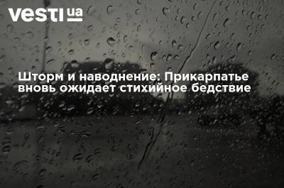 Шторм и наводнение: Прикарпатье вновь ожидает стихийное бедствие - vesti.ua - Украина - Ивано-Франковская обл. - Тернопольская обл. - Черновицкая обл. - Львовская обл. - Гсчс