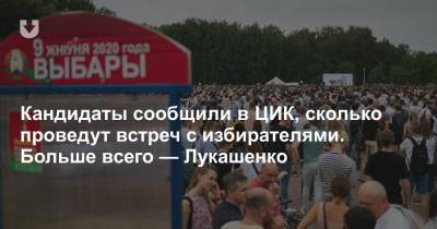 Александр Лукашенко - Андрей Дмитриев - Кандидаты сообщили в ЦИК, сколько проведут встреч с избирателями. Больше всего — Лукашенко - news.tut.by - Минск