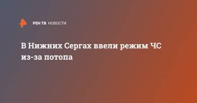 В Нижних Сергах ввели режим ЧС из-за потопа - ren.tv - Нижние Серги