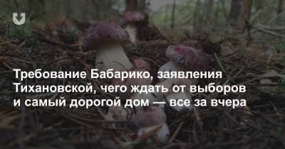 Валерий Цепкало - Требование Бабарико, заявления Тихановской, чего ждать от выборов и самый дорогой дом — все за вчера - news.tut.by - Минск