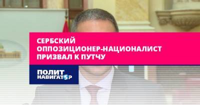 Сербский оппозиционер-националист призвал к путчу - politnavigator.net - Сербия