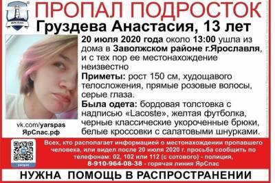 В Ярославле ищут девушку с розовыми волосами - yar.mk.ru - район Заволжский - Ярославль
