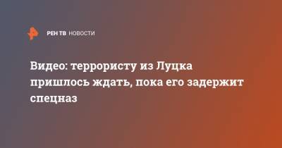 Видео: террористу из Луцка пришлось ждать, пока его задержит спецназ - ren.tv - Украина - Луцк