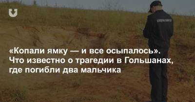 «Копали ямку — и все осыпалось». Что известно о трагедии в Гольшанах, где погибли два мальчика - news.tut.by - Следственный Комитет