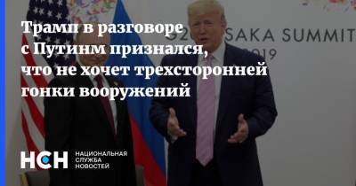 Дональд Трамп - Владимир Путин - Трамп в разговоре с Путинм признался, что не хочет трехсторонней гонки вооружений - nsn.fm - Россия - Китай - США - Вена