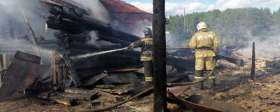На севере Омской области пламя уничтожило три жилых дома - runews24.ru - Омская обл.