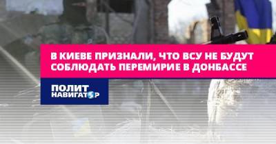 Юрий Бирюков - В Киеве признали, что ВСУ не будут соблюдать перемирие в Донбассе - politnavigator.net - Украина - Киев - Минск - Донбасс