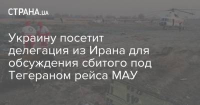 Украину посетит делегация из Ирана для обсуждения сбитого под Тегераном рейса МАУ - strana.ua - Украина - Киев - Франция - Иран - Тегеран - Делегация