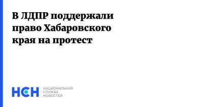 Дмитрий Песков - Сергей Фургал - Игорь Лебедев - В ЛДПР поддержали право Хабаровского края на протест - nsn.fm - Россия - Хабаровский край - Хабаровск - Протесты