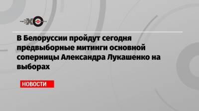 Александра Лукашенко - Сергей Тихановский - Виктор Бабарико - Валерий Цепкало - Светлана Тихановская - В Белоруссии пройдут сегодня предвыборные митинги основной соперницы Александра Лукашенко на выборах - echo.msk.ru - Белоруссия - Гомель