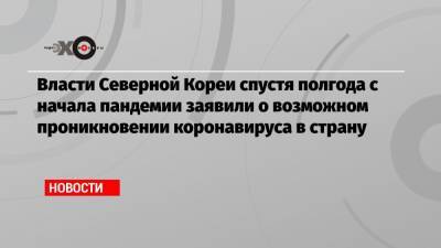 Ким Ченын - Власти Северной Кореи спустя полгода с начала пандемии заявили о возможном проникновении коронавируса в страну - echo.msk.ru - Южная Корея - КНДР - Пхеньян - Корея - Кэсон