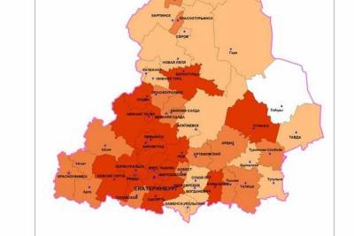 Роспотребнадзор обновил карту заболеваемости Covid-19 в Свердловской области - eburg.mk.ru - Екатеринбург - Свердловская обл. - Невьянск - район Каменский - Первоуральск - Краснотурьинск - Красноуфимск - район Красноуфимский