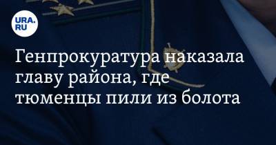Генпрокуратура наказала главу района, где тюменцы пили из болота - ura.news