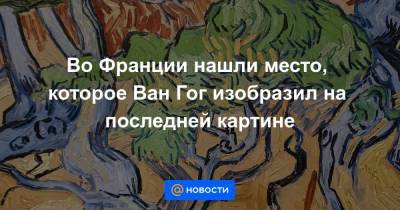 Во Франции нашли место, которое Ван Гог изобразил на последней картине - news.mail.ru - Франция - Амстердам