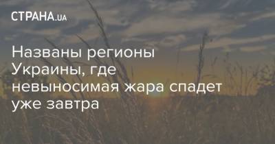 Наталья Диденко - Названы регионы Украины, где невыносимая жара спадет уже завтра - strana.ua - Украина - Киевская обл. - Житомирская обл.