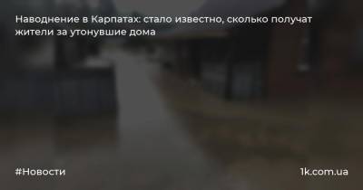 Денис Шмыгаль - Наводнение в Карпатах: стало известно, сколько получат жители за утонувшие дома - 1k.com.ua - Украина - Ивано-Франковская обл. - Львовская обл. - Закарпатская обл.