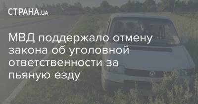 Владимир Зеленский - МВД поддержало отмену закона об уголовной ответственности за пьяную езду - strana.ua