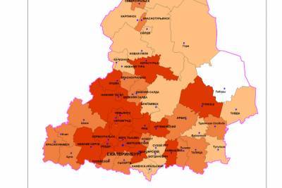 Роспотребнадзор обновил карту заболеваемости Covid-19 в Свердловской области - eburg.mk.ru - Екатеринбург - Свердловская обл. - Невьянск - район Каменский - Первоуральск - Краснотурьинск - Красноуфимск - район Красноуфимский