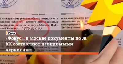 Людмила Штейн - «Фокус»: вМоскве документы поЖКХ составляют невидимыми чернилами - ridus.ru