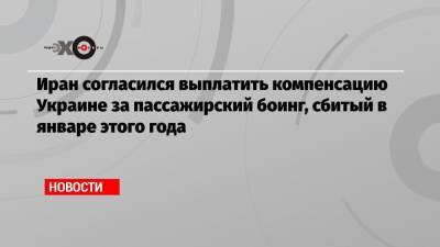 Аббас Мусави - Иран согласился выплатить компенсацию Украине за пассажирский боинг, сбитый в январе этого года - echo.msk.ru - Украина - Киев - Иран