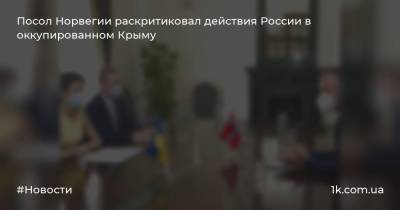 Посол Норвегии раскритиковал действия России в оккупированном Крыму - 1k.com.ua - Норвегия - Россия - Украина - Крым - Осло