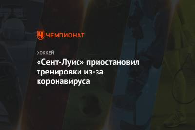 Луис Блюз - «Сент-Луис» приостановил тренировки из-за коронавируса - championat.com