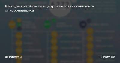 В Калужской области ещё трое человек скончались от коронавируса - 1k.com.ua - Украина - Обнинск - Калужская обл.