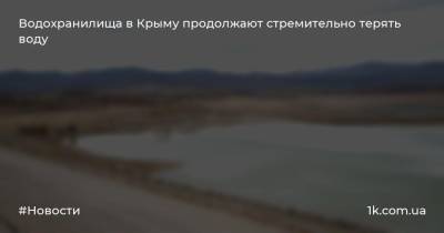 Михаил Развожаев - Водохранилища в Крыму продолжают стремительно терять воду - 1k.com.ua - Крым - Севастополь