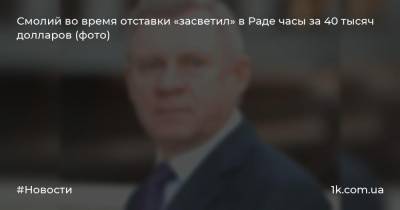 Яков Смолий - Смолий во время отставки «засветил» в Раде часы за 40 тысяч долларов (фото) - 1k.com.ua - США - Украина