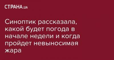 Наталья Диденко - Синоптик рассказала, какой будет погода в начале недели и когда пройдет невыносимая жара - strana.ua - Украина - Киев - Запорожье - Черкасская обл.