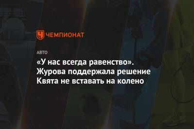 Даниил Квят - Светлана Журова - «У нас всегда равенство». Журова поддержала решение Квята не вставать на колено - championat.com - Австрия - Россия