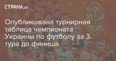 Алан Патрик - Опубликована турнирная таблица чемпионата Украины по футболу за 3 тура до финиша - strana.ua - Украина - г. Александрия - Мариуполь