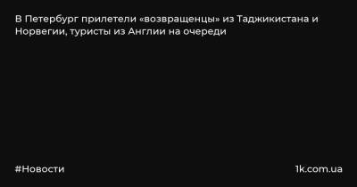 В Петербург прилетели «возвращенцы» из Таджикистана и Норвегии, туристы из Англии на очереди - 1k.com.ua - Норвегия - Англия - Санкт-Петербург - Душанбе - Таджикистан