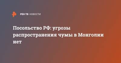 Виктор Малеев - Посольство РФ: угрозы распространения чумы в Монголии нет - ren.tv - Россия - Монголия - Улан-Батор