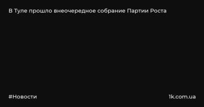 В Туле прошло внеочередное собрание Партии Роста - 1k.com.ua - Украина - Тула - Тульская обл.