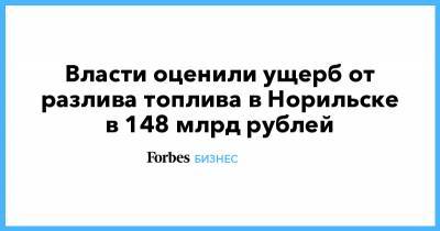 Власти оценили ущерб от разлива топлива в Норильске в 148 млрд рублей - forbes.ru - Норильск