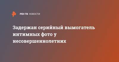 Задержан серийный вымогатель интимных фото у несовершеннолетних - ren.tv - Пензенская обл. - Сердобск