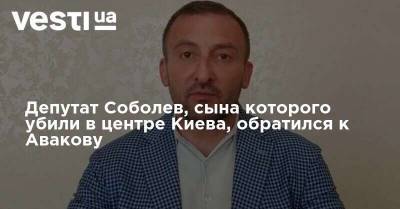 Арсен Аваков - Депутат Соболев, сына которого убили в центре Киева, обратился к Авакову - vesti.ua - Киев
