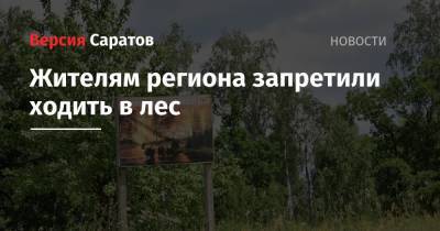Жителям региона запретили ходить в лес - nversia.ru - Саратовская обл.