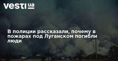 Игорь Клименко - В полиции рассказали, почему в пожарах под Луганском погибли люди - vesti.ua - Луганск - район Новоайдарский