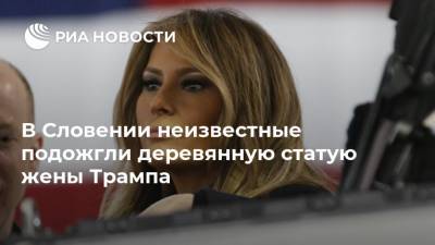 Дональд Трамп - Меланья Трамп - В Словении неизвестные подожгли деревянную статую жены Трампа - ria.ru - Москва - США - Словения