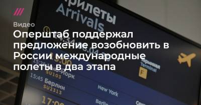 Александр Авилов - Оперштаб поддержал предложение возобновить в России международные полеты в два этапа - tvrain.ru - Москва - Россия