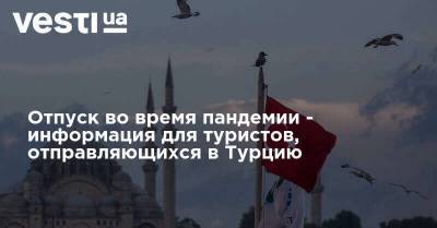 Отпуск во время пандемии - информация для туристов, отправляющихся в Турцию - vesti.ua - Турция