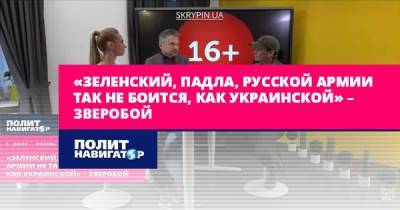 Владимир Зеленский - Маруся Зверобой - «Зеленский, падла, русской армии так не боится, как украинской» –... - politnavigator.net - Россия - Украина - Донбасс