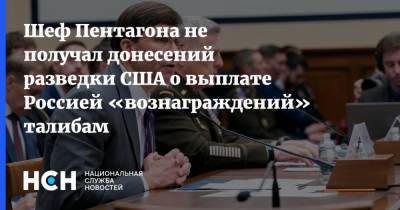 Марк Эспер - Шеф Пентагона не получал донесений разведки США о выплате Россией «вознаграждений» талибам - nsn.fm - Россия - США - New York - Афганистан - Талибан