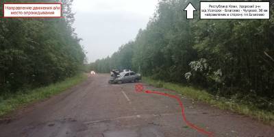В Удорском районе на трассе опрокинулся автомобиль - komiinform.ru - Усогорск