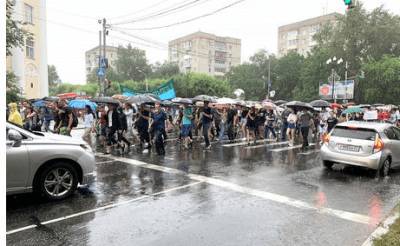 Сергей Фургал - Михаил Дегтярев - "Путина в отставку!": В Хабаровскеснова снова прошли протесты - vchaspik.ua - Россия - Хабаровск