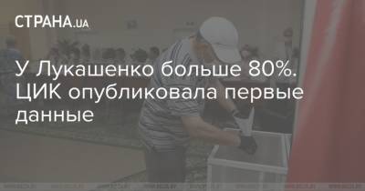 Александр Лукашенко - У Лукашенко больше 80%. ЦИК опубликовала первые данные - strana.ua