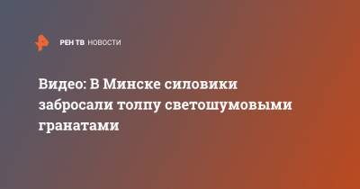 Александр Лукашенко - Светлана Тихановская - Видео: В Минске силовики забросали толпу светошумовыми гранатами - ren.tv - Белоруссия - Минск - Протесты