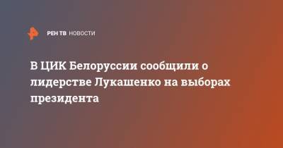 Лидия Ермошина - Александр Лукашенко - В ЦИК Белоруссии сообщили о лидерстве Лукашенко на выборах президента - ren.tv - Белоруссия - Протесты